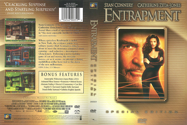 Entrapment – Special Edition 1999 Dvd Cover 