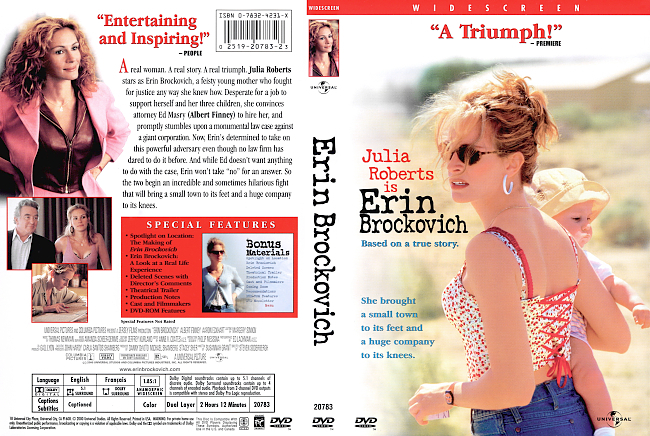 Erin Brockovich 2000 Dvd Cover 