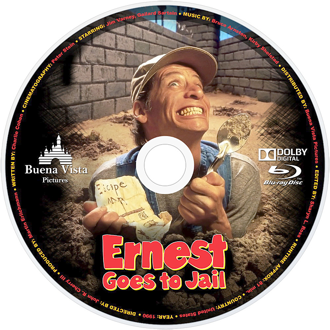 dvd cover Ernest Goes To Jail 1990 R1 Disc Dvd Cover