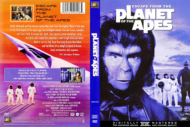 Escape From The Planet Of The Apes 1971 Dvd Cover 