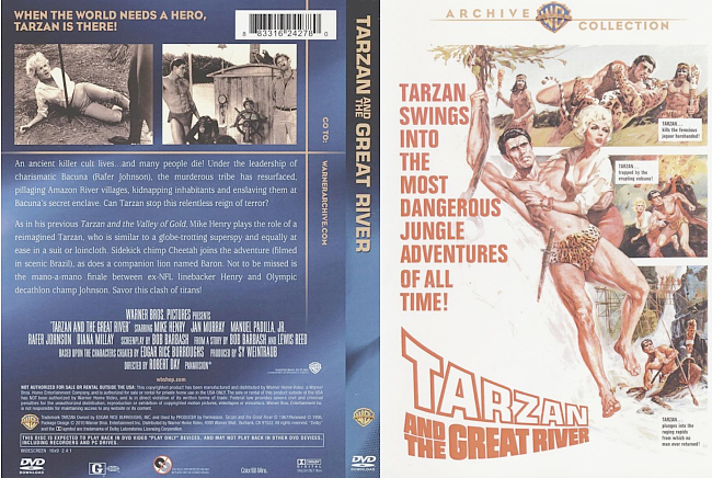 dvd cover Tarzan And The Great River 1967 R0 Dvd Cover